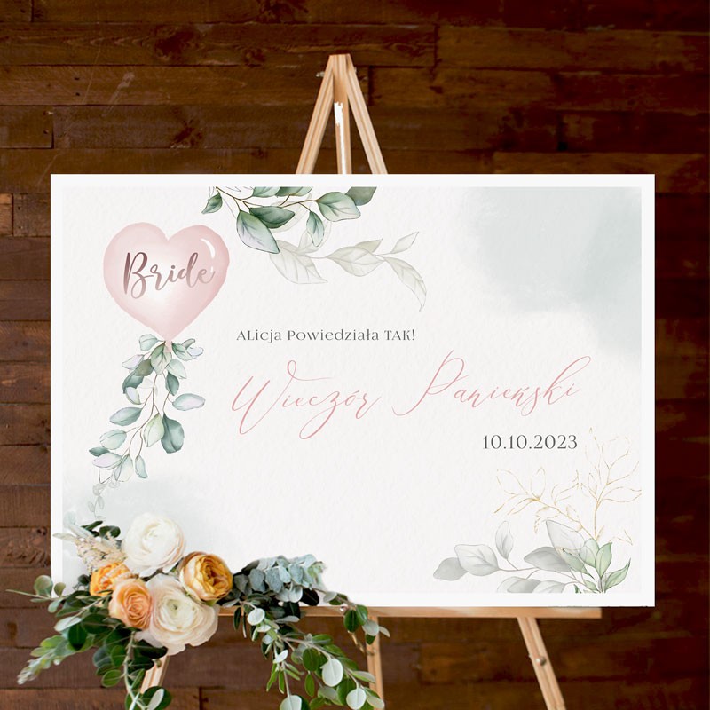 Plakat na panieński botaniczny bride